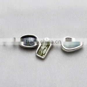 Artisan Kyanite & Prehnite & Larimar 925 Sterling Silver Pendant, Gemstone Silver Jewelry, Handmade Silver Jewelry thumbnail-6