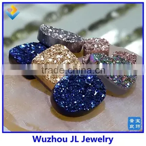 Wholesale Titanium Natural Agate Druzy Beads Agate Druzy Beads Druzy Beads thumbnail-1