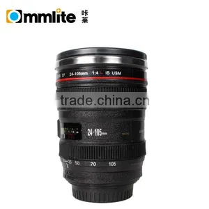 2nd Generation Camera Lens Tea Coffee Cup Mug Stainless Steel for Canon Black 24--105mm thumbnail-4