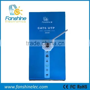 Fanshine 0.58mm CCA Cat6 Lan Cable 305M UTP, Cat6 Network Lan Cable PVC thumbnail-3