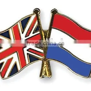 Shenzhen Oneok Company Nation Day Gift Cross Flag Pin Badge thumbnail-1