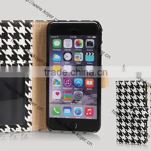 Newest Swallow Gird Leather Flip Phone Cases for Iphone 6 thumbnail-3