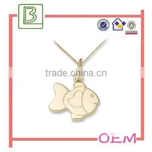 Lovely Fish Pendant and Necklace With Rhinestone ,fashion Gift and Souvenir thumbnail-1