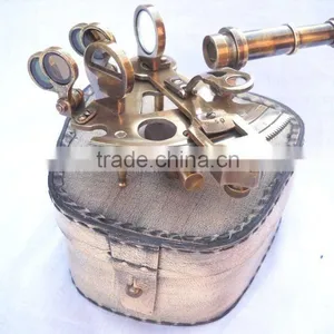 3 Inch Nautical Sextant With Antique Leather Box thumbnail-1