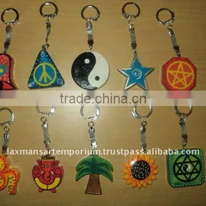 Wooden Handpainted Keychains thumbnail-1