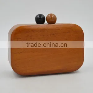 Fashion Wood 20136 MiNi Evening Bag Wood Day Clutch Acrylic Box Bag Chain Women's Cross-body Handbag Nice Wooden Handbag thumbnail-4