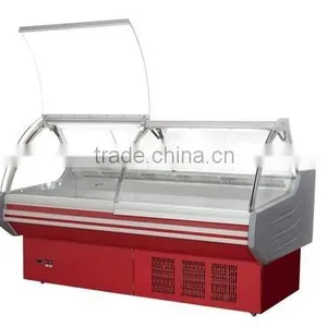 Deli Case/supermarket Refrigerator Showcase/curved Glass Serve Over Cooler/display Cooler thumbnail-1