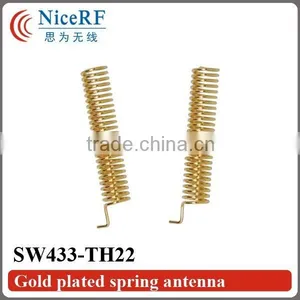 2015 SW433-TH22 Gold Plated Spring Antenna 2.15dBi High Gain 433MHz Antenna thumbnail-1
