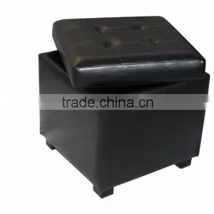 Ottoman Leather Footstool thumbnail-1