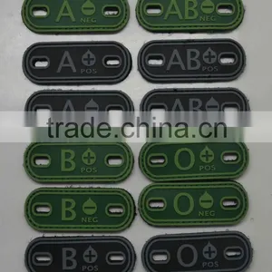 Rubber Badge,PVC Patch,spartan Blood Type PVC Patch thumbnail-1