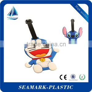 2016 Cheap Custom Design Standard Size Cute Luggage Tags Rubber for Trip thumbnail-1