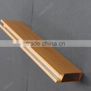 Non-flammable Suspended Metal Ceiling Panel Wood Grain Aluminum Square Tube Screen Ceiling thumbnail-4