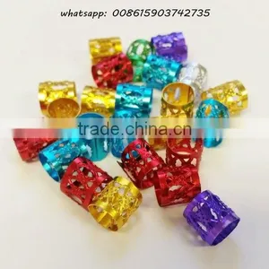 8mm Silver Dreadlock Beads 10 Pieces Each Bag Braiding Hair Accessories Decoration Dread Lock Metal Cuffs Beads Dreadlocks Quality Choice thumbnail-1