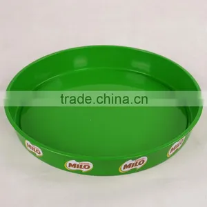 Customized Factory Price Round Bar Serving Tin Tray, Round Metal Tin Trays, thumbnail-5