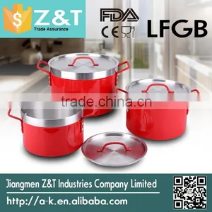 Colorful New Item Hot Sale Satin Cooking Pots for Sale Camping Pot Set Cooking Sets thumbnail-1