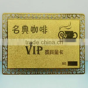 Sells Welltop Grade Gold Tone VIP Business Cards/Membership Card/Material Brass thumbnail-1