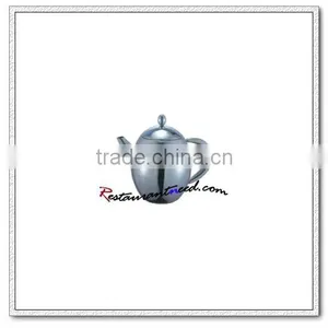 T162 Single Ply Stainless Steel Egg Shape Thermos Tea Pot thumbnail-1