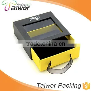 Factory Wholesale PVC Window Rigid Paper Slide Jewelry Box With Velvet Paperboard Inside Quality Choice thumbnail-4