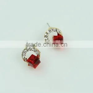 Crystal Fashional Hot Sale Beautiful Decorative Red Earring Wholesale J0701F01 thumbnail-2