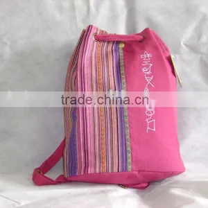 Yunnan Handmade Customs Craft Cotton Backpack Women's Bag NO.111-04 thumbnail-1