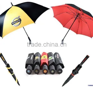 High Quality Windproof Car Brand Logo Golf Umbrella thumbnail-2
