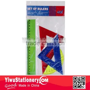 15CM Colorful Drawing Ruler Set 4pcs Geometry Set thumbnail-2