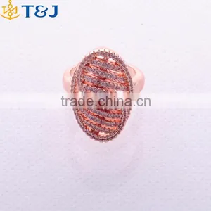 2016 Best Selling Fashion Rhinestone Crystal Oval Diamond Gold Plated Rings for Women// thumbnail-1