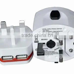 NEWEST World Travel Adapter With USB Charger of AINOVO thumbnail-1