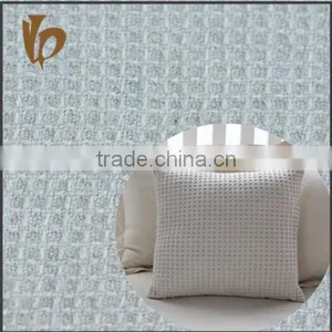 Waffle Natural / Gray Linen Polyester Fabric thumbnail-1