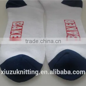 White Custom Logo Adult Men Terry Sole Rubber Socks thumbnail-4