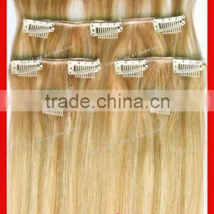 100 Human Hair Fashion 30 Inch Hair Extensions Clip in Full Head Clip in Extension thumbnail-1