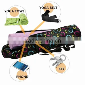 Non-woven Yoga Mat Bag (26" 10.2") With Front Pockets, Perfect Fit 1/4 and 1/8 Inch Thick Yoga Mat, Easy Open Full-Zip Design thumbnail-2
