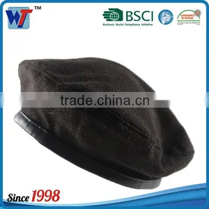 Wholesale Man Fashion Beret With Slide Lining Black Military Beret Quality Choice thumbnail-2