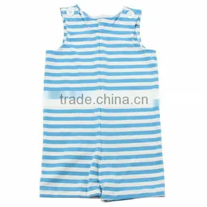 Wholesale 2016 Popular High Quality Soft Cotton Strip Fabric Baby Lime Striped Romper for Baby Girls thumbnail-6