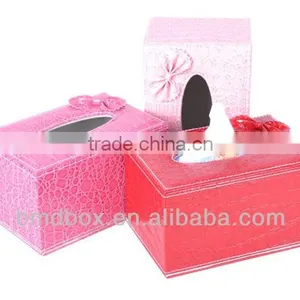 High Quality Faux Leather Tissue Box Manufacturers thumbnail-1