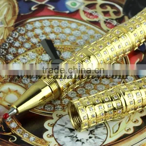 New Design Luxury 24k Gold Diamond Pen thumbnail-3