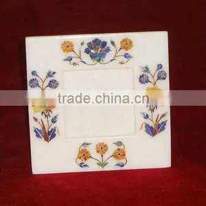 Stone Inlaid Marble Handmade Picture Frame thumbnail-1