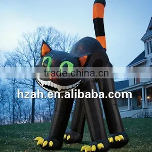 Halloween Decorations Inflatable Black Cat With Green Eyes thumbnail-1