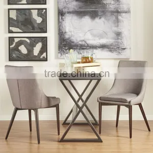 Luxury Top Grain Leather Wood Furniture Dining Chair thumbnail-3
