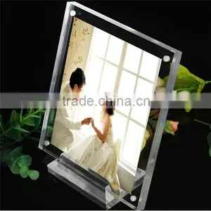 4x6 Inch Desktop Lucite Clear Acrylic Wedding Anniversary Photo Frame thumbnail-1
