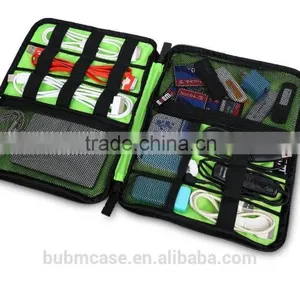 Waterproof Nylon Black Protablet Charging Cable Bag Whit Travel thumbnail-3