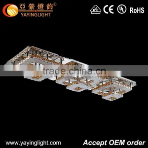 Modern Rectangular Crystal Indoor Ceiling Lighting or Hotel Decoration Room Ceiling Light thumbnail-1