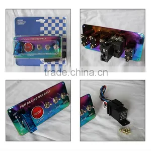 Start Button Racing Neo Chrome 12V Ignition Toggle Switch Panel Push Start Button thumbnail-2