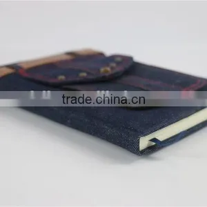 Luxury Custom Jeans Fabric Cover Journals Notebook Printing thumbnail-3