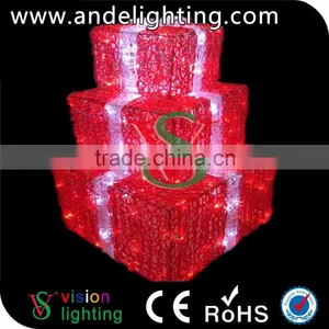 Giant Outdoor Present Box Motif Christmas Decoration Led Tree Light thumbnail-1