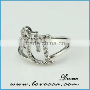 Size 7,8,9 Jewelry New Woman's White Gold Zircon Crystal Filled Ring Gift thumbnail-4