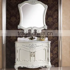 Classic Bathroom Vanity in Small and White With Single Sink WTS343 thumbnail-1