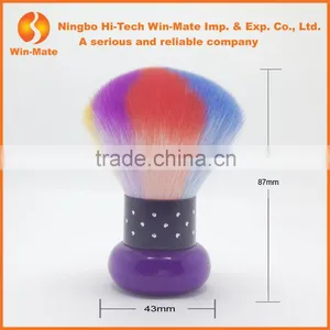 2015 Wholesale Romantic Multicolor Nylon Hair Aluminum Ferrule Purple Plastic Container Kabuki Powder Brush thumbnail-4