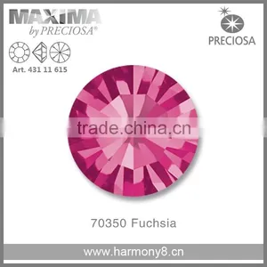 Original PRECIOSA MC Chaton Maxima, Fuchsia Point Back Rhinetsone thumbnail-1