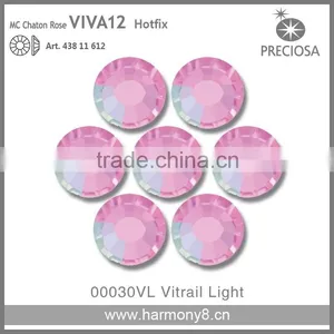 PRECIOSA Flat Back Hot Fix Rhinestones, Vitrail Light MC Chaton Rose VIVA12 thumbnail-1